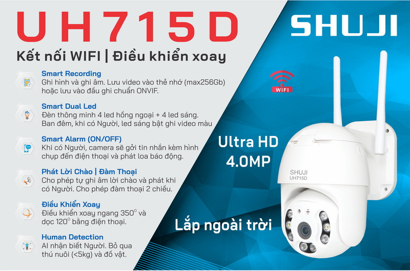 chức năng của Camera Wifi Shuji UH715D