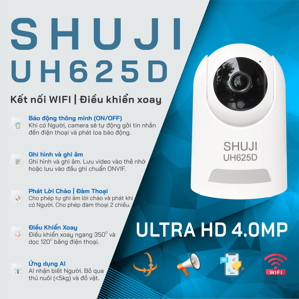 chức năng của Camera Wifi SHUJI UH625D