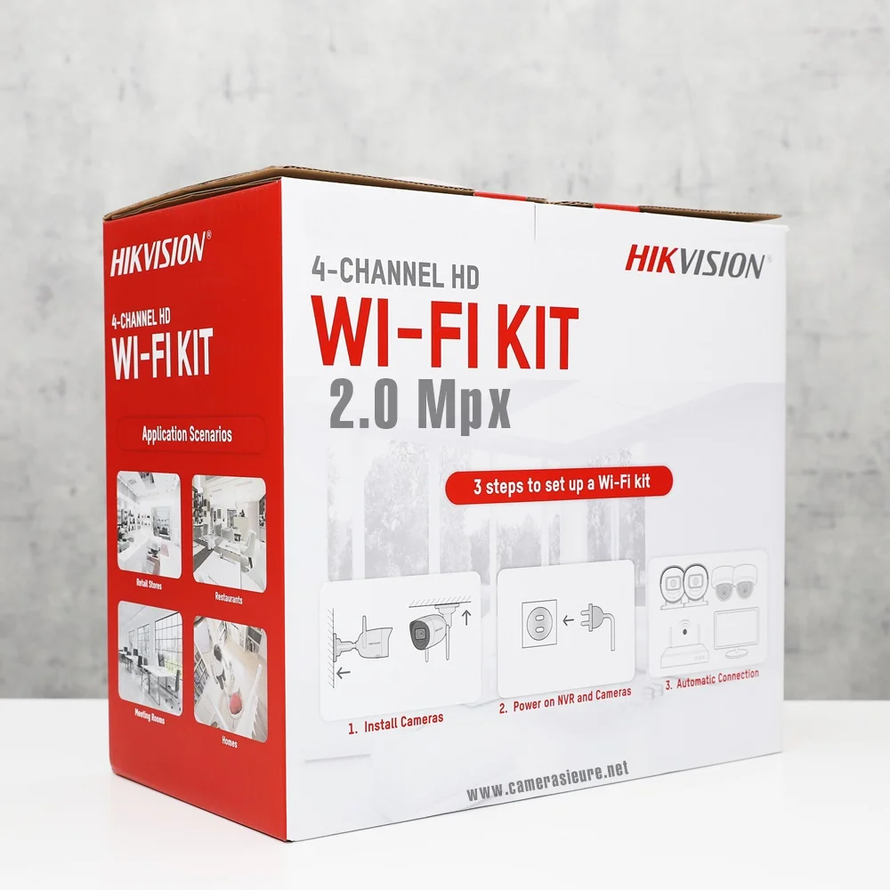 bộ kit 4 camera ip wifi hikvision 2.0mpx giá rẻ