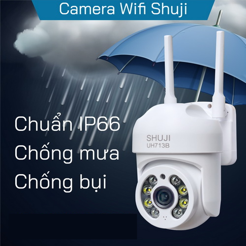 Camera Wifi SHUJI UH713B - Full HD 1080P, Xoay 360°